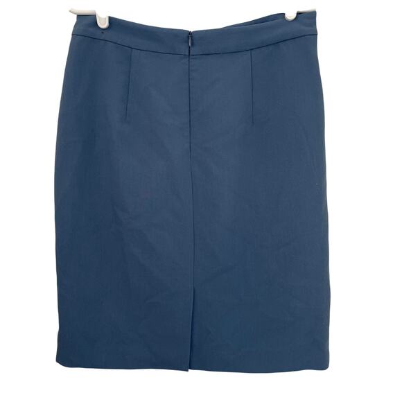 Banana Republic Factory Pencil Skirt Womens size 6 Blue Preppy Career Work Basic - Picture 2 of 7
